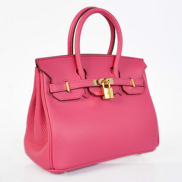 Super A Replica Hermes Birkin 25CM Tote Bags Togo Leather Peach Godlen 60799 - Click Image to Close